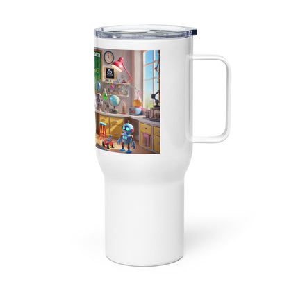 Travel mug with a handle