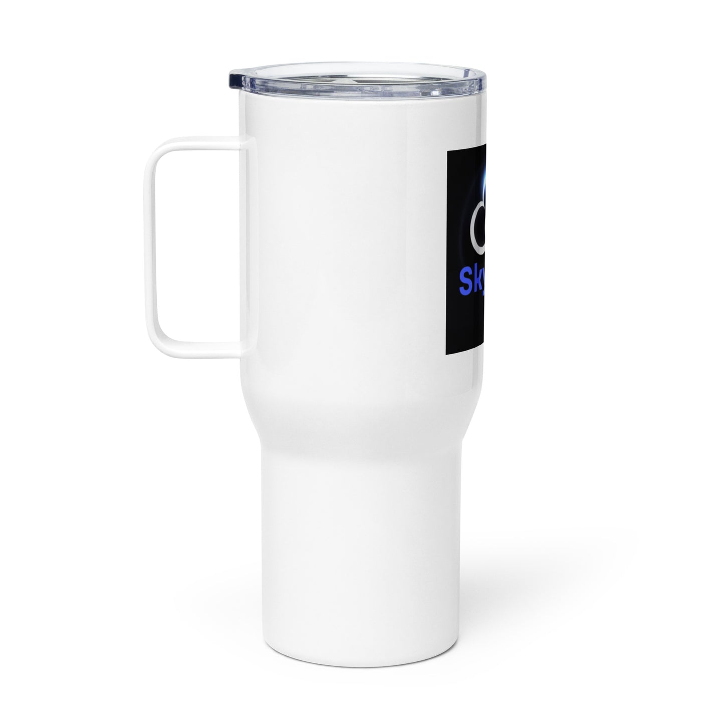 Travel mug with a handle