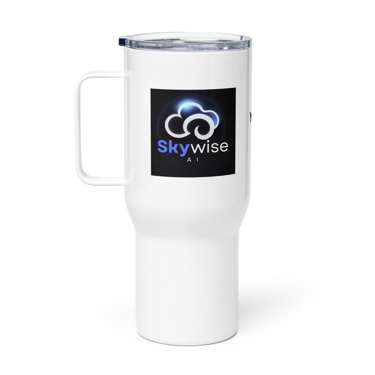 Travel mug with a handle